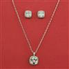 American Diamond Delicate Pendant Set with Rhodium Plating Gold Plating