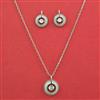 American Diamond Delicate Pendant Set with Rhodium Plating Gold Plating