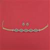 American Diamond Choker Necklace with Carat Plating