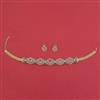 American Diamond Choker Necklace with Carat Plating