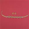 American Diamond Choker Necklace with Carat Plating