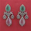 American Diamond Classic Earring with Rhodium Plating