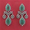 American Diamond Classic Earring with Rhodium Plating