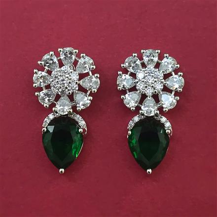 American Diamond Short Earring with Carat Plating