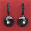 American Diamond Pearl Earring with Black Plating