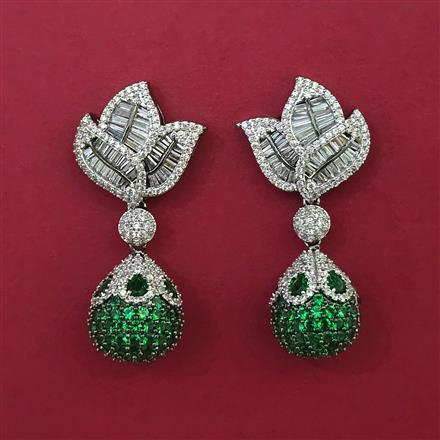 American Diamond Classic Earring with Black Plating