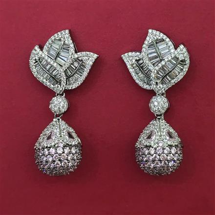 American Diamond Classic Earring with Black Plating