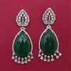 American Diamond Classic Earring with Rhodium Plating
