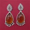 American Diamond Classic Earring with Rhodium Plating