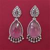 American Diamond Classic Earring with Rhodium Plating