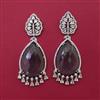 American Diamond Classic Earring with Rhodium Plating