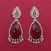 American Diamond Classic Earring with Rhodium Plating