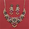 American Diamond Pearl Necklace with Carat Plating