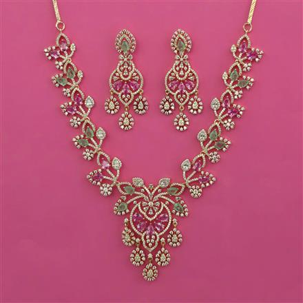 American Diamond Classic Necklace with Carat Plating