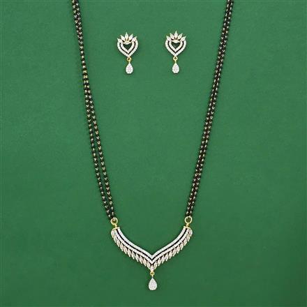 American Diamond Classic Mangalsutra with 2 Tone Plating