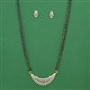 American Diamond Classic Mangalsutra with Rhodium Plating 2 Tone Plating