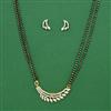 American Diamond Classic Mangalsutra with Rhodium Plating 2 Tone Plating