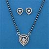 American Diamond Delicate Mangalsutra with Rhodium Plating 2 Tone Plating