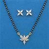 American Diamond Delicate Mangalsutra with Rhodium Plating 2 Tone Plating
