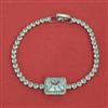 American Diamond Classic Bracelet with Rhodium Plating