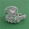 American Diamond Adjustable Ring with Rhodium Plating