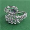 American Diamond Adjustable Ring with Rhodium Plating