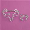 American Diamond Palm Kada with Rhodium Plating