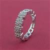American Diamond Delicate Ring with Rhodium Plating 2 Tone Plating