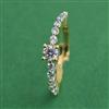 American Diamond Delicate Ring with Rhodium Plating 2 Tone Plating