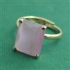 American Diamond Adjustable Ring with Gold Plating