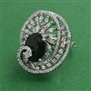 American Diamond Adjustable Ring with Rhodium Plating