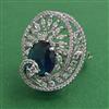 American Diamond Adjustable Ring with Rhodium Plating