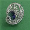 American Diamond Adjustable Ring with Rhodium Plating