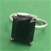 American Diamond Adjustable Ring with Rhodium Plating