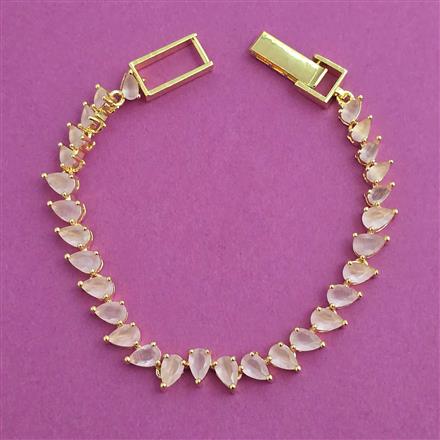 American Diamond Classic Bracelet with Gold Plating
