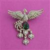 American Diamond Birds Brooch with Mehndi Plating