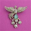 American Diamond Birds Brooch with Mehndi Plating