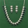 American Diamond Pearl Necklace with Rhodium Plating