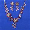 American Diamond Classic Necklace with 2 Tone Plating