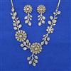 American Diamond Classic Necklace with 2 Tone Plating