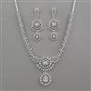 American Diamond Classic Necklace with Rhodium Plating