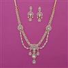 American Diamond Classic Necklace with Rhodium Plating 2 Tone Plating