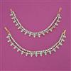 American Diamond Classic Ear Chain with Rhodium Plating 2 Tone Plating