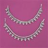 American Diamond Classic Ear Chain with Rhodium Plating 2 Tone Plating