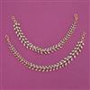 American Diamond Classic Ear Chain with Rhodium Plating 2 Tone Plating