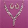 American Diamond Classic Necklace with Rhodium Plating 2 Tone Plating Mehndi Plating