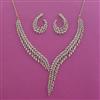 American Diamond Classic Necklace with Rhodium Plating 2 Tone Plating Mehndi Plating