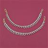 American Diamond Classic Ear Chain with Rhodium Plating 2 Tone Plating