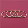 American Diamond Pearl Bangles with Gold Plating