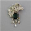 American Diamond Birds Brooch with Mehndi Plating
